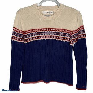 Tommy Hilfiger Women's Knit Pullover Cropped Sweater Size M Pre-owned